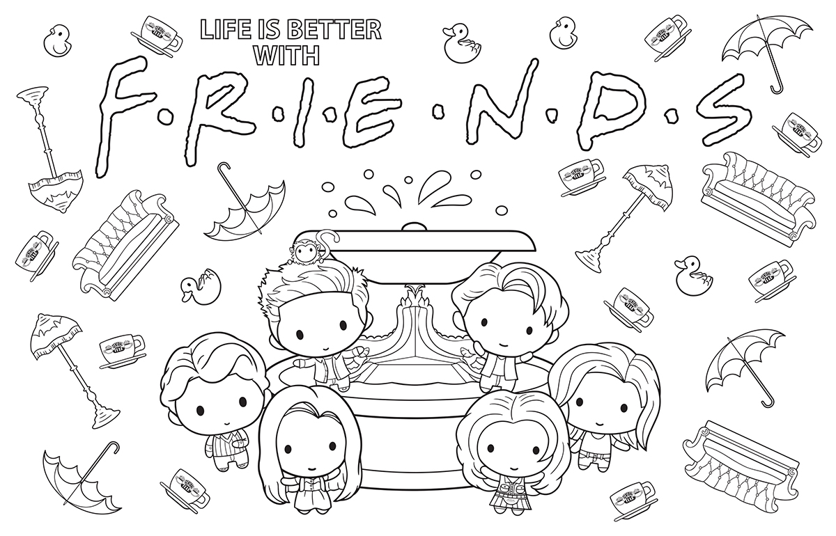The official friends coloring book media tie