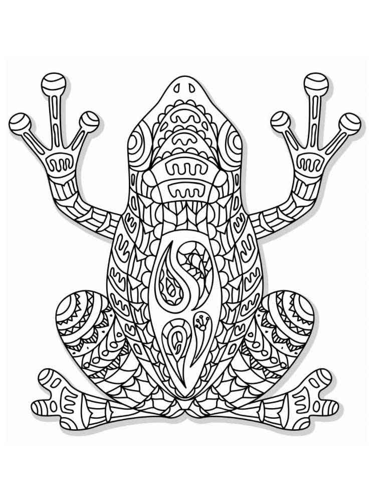Frog coloring pages for adults