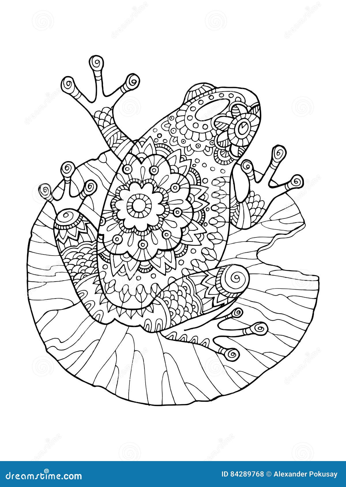 Frog coloring book vector illustration stock vector