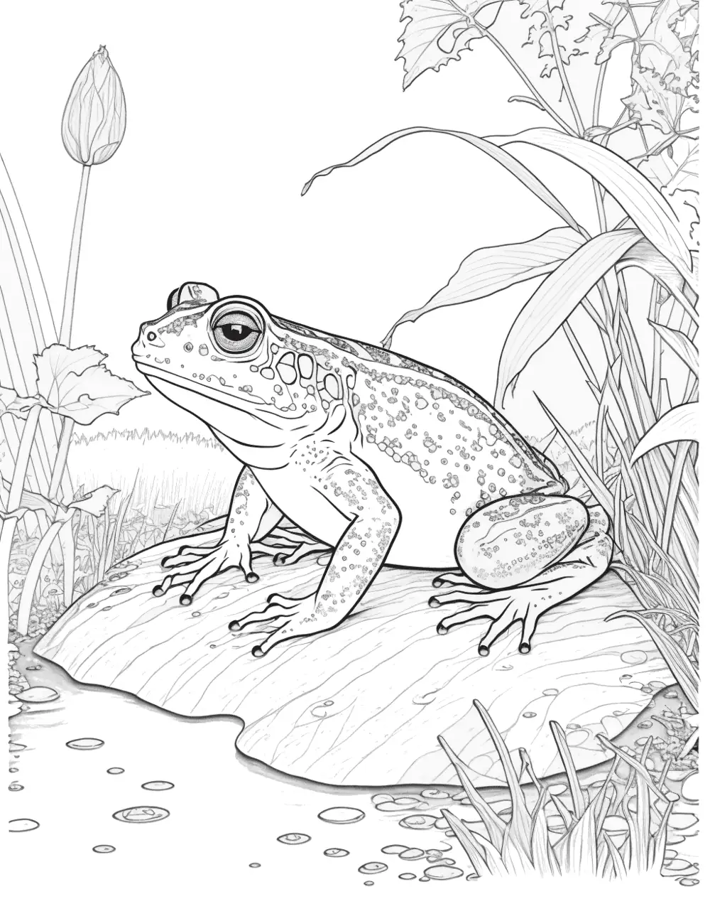 Frog coloring pages free printable sheets