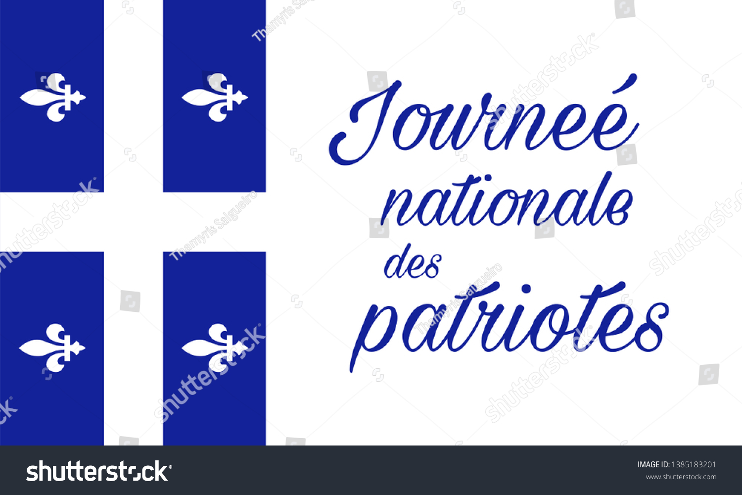 Vector illustration celebrate patriots day quebec stock vector royalty free
