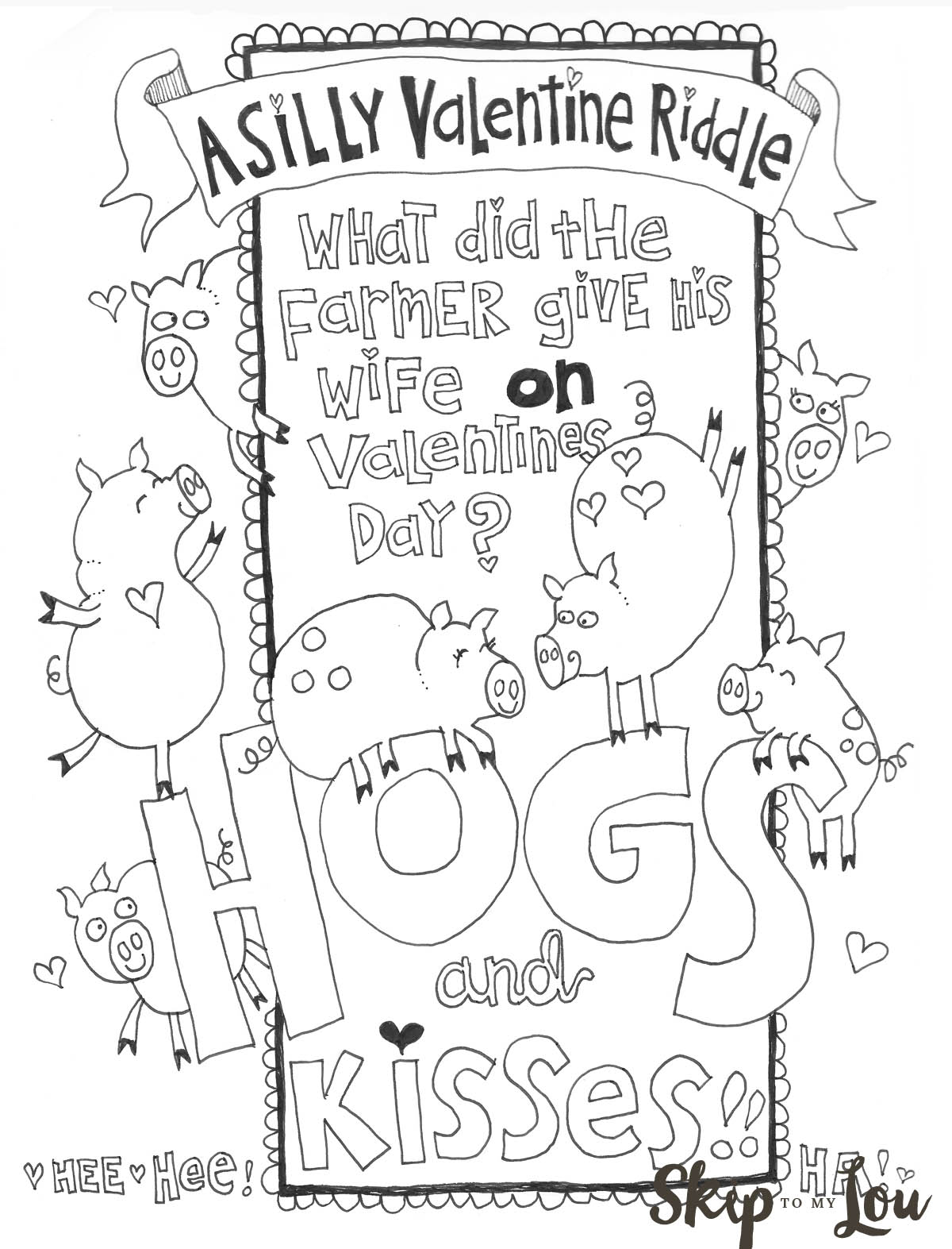 The cutest valentines coloring pages skip to my lou