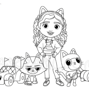 Gabbys dollhouse coloring pages printable for free download