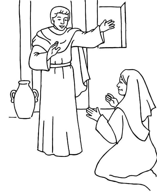 Angel gabriel and mary coloring page sketch coloring page coloring pages nativity coloring pages super coloring pages