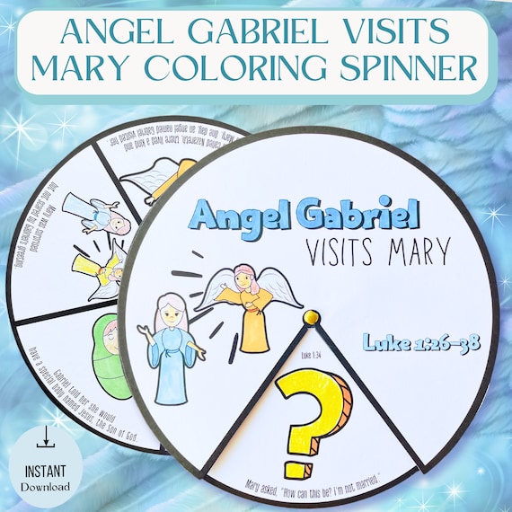 Buy angel gabriel visits mary coloring spinner wheel nativity craft sunday school craft kids ministry craft bible activity christmas diy online in india