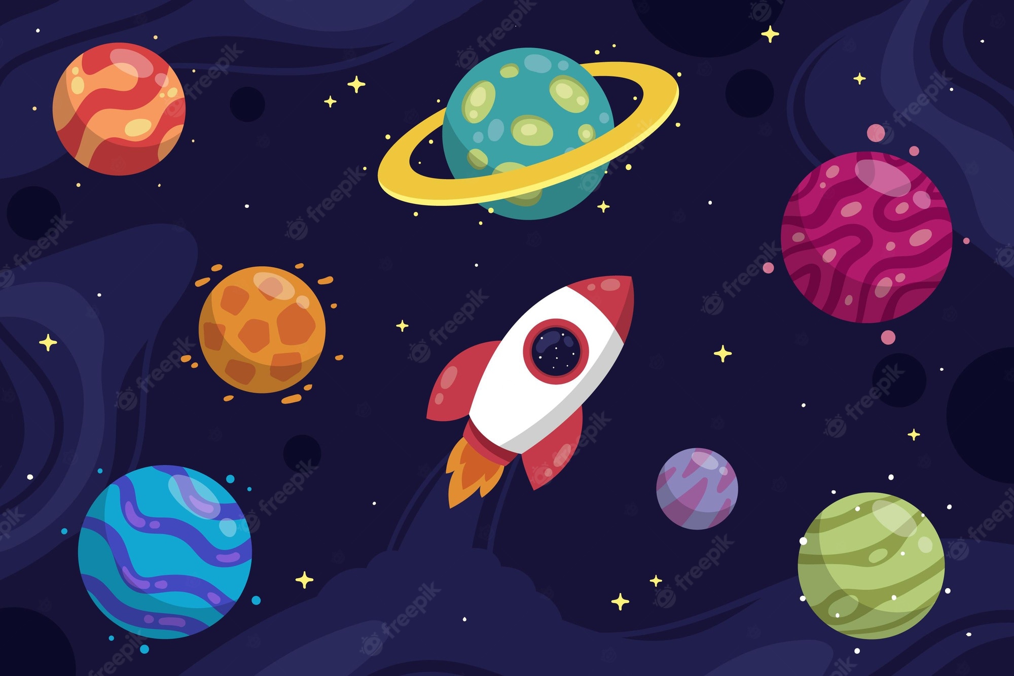 Cartoon Galaxy Cosmic Background Wallpaper Image For Free Download - Pngtree