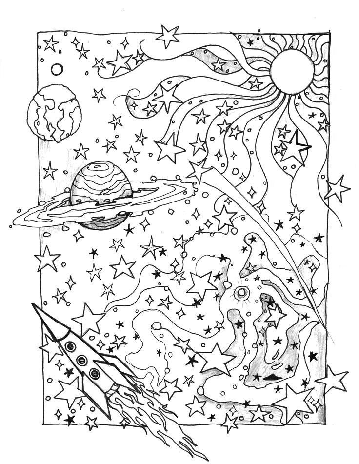 Galaxy coloring pages