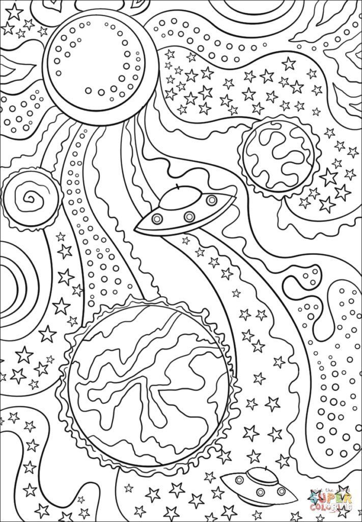 Planet coloring pages for teens check out my various coloring books for adult and kids on amaâ space coloring pages planet coloring pages mandala coloring pages