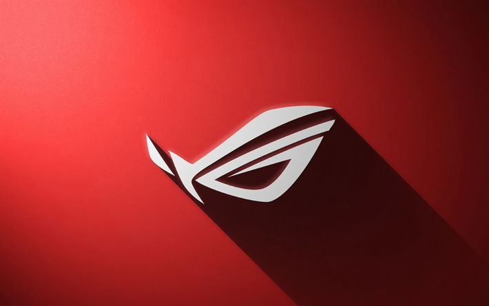 Download wallpapers rog white logo k red backgrounds republic of gamers creative rog minimalism rog logo republic of gamers logo rog for desktop free pictures for desktop free