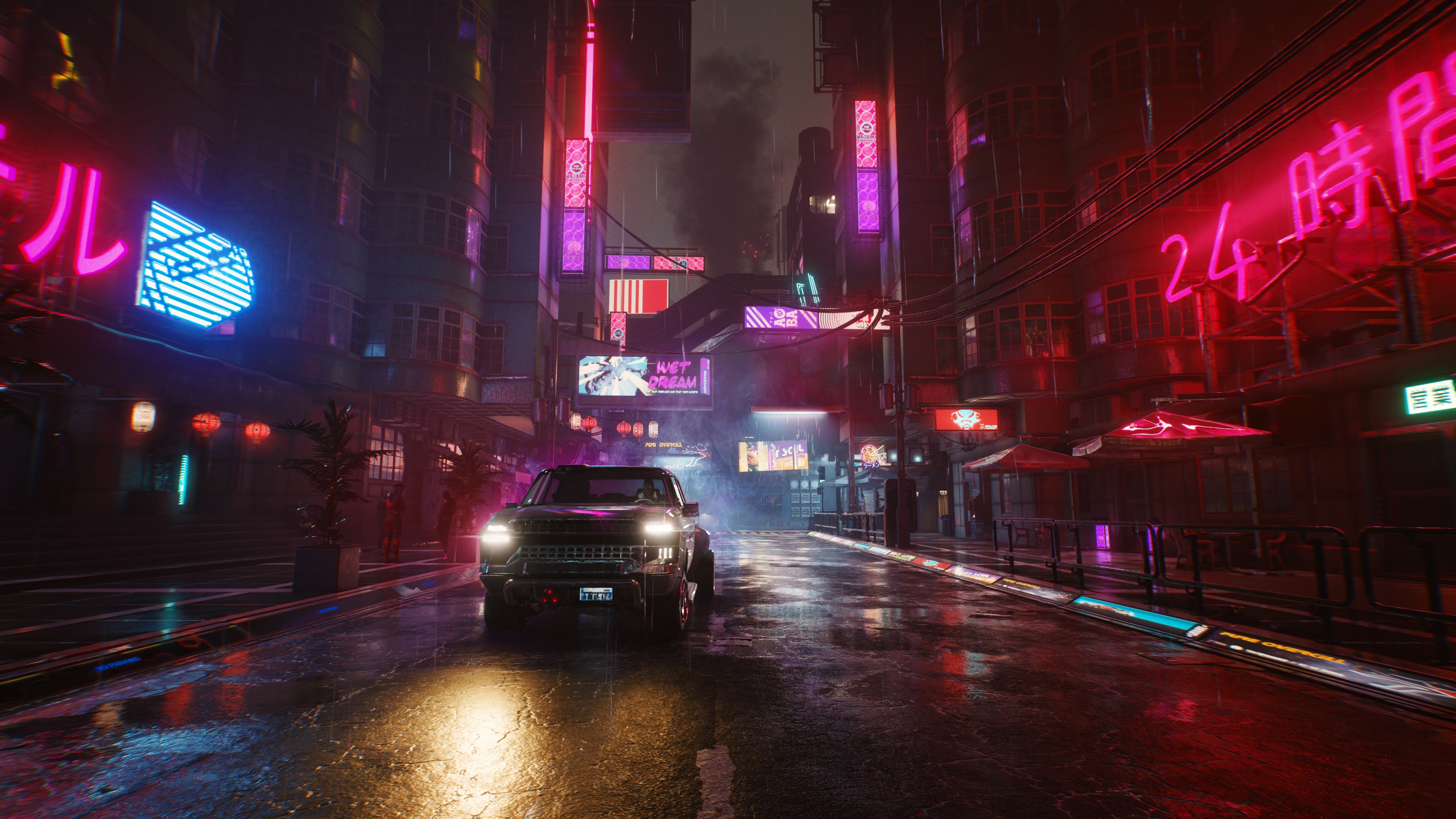 Cyberpunk street neon night lights k hd games k wallpapers images backgrounds photos and pictures