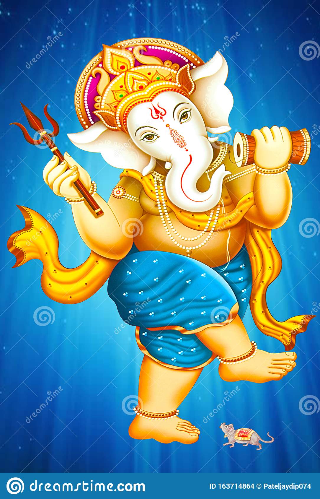Hindu lord ganesha texture wallpaper background stock photo