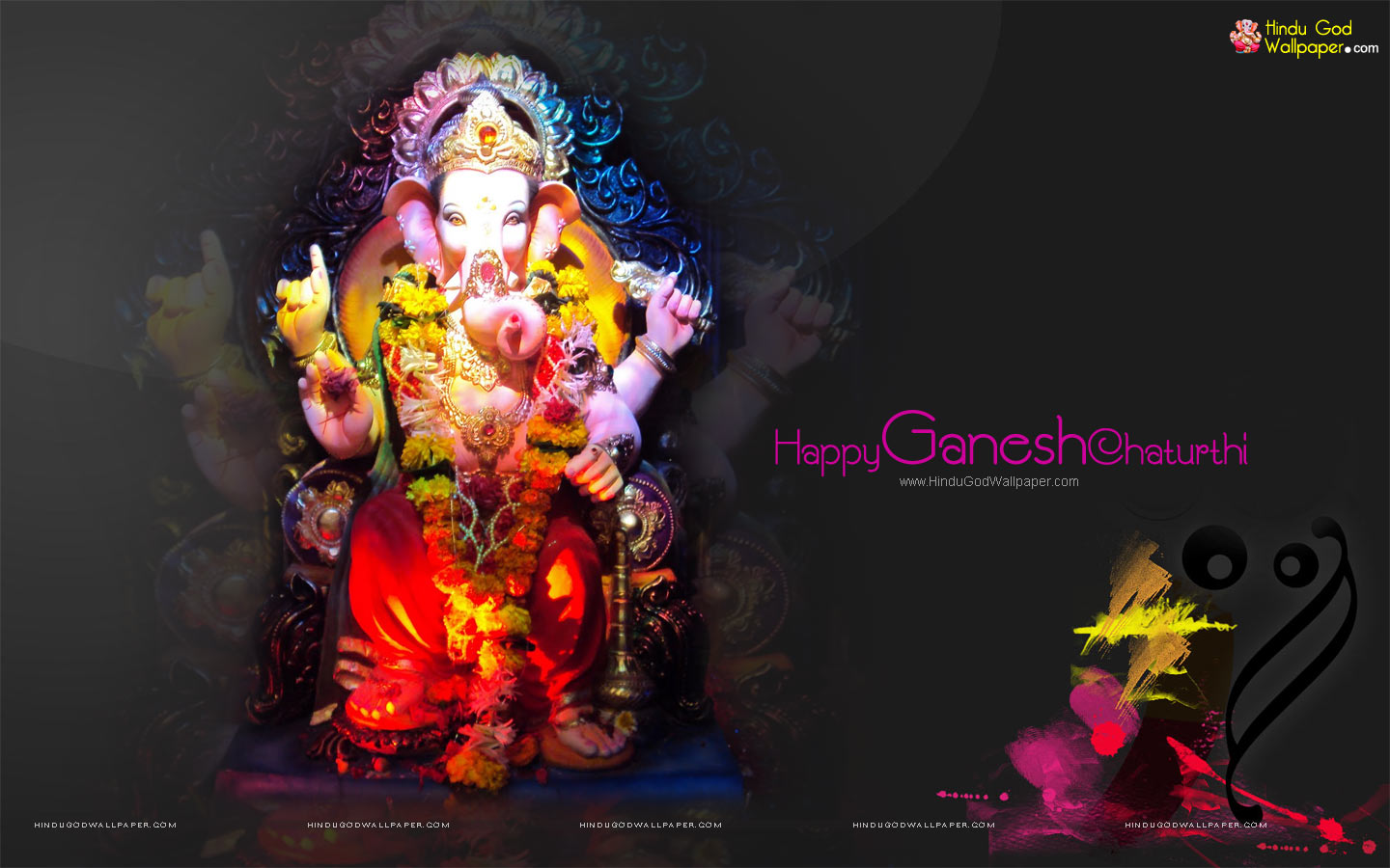 Ganesh chaturthi wallpapers with wishes download