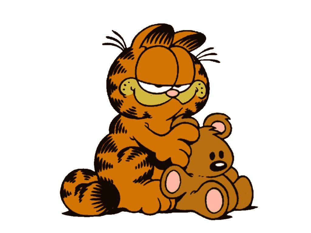 Garfield and teddy bear