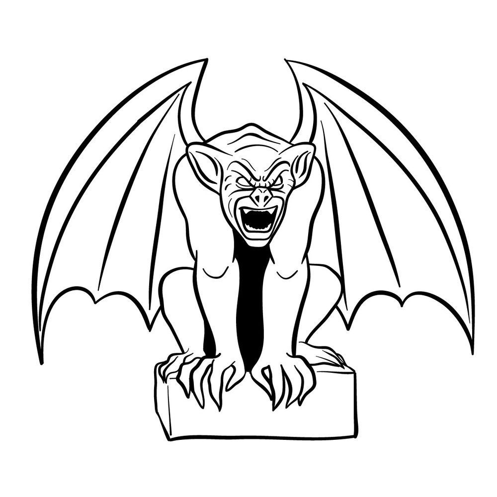 How to draw a gargoyle drawings art drawings sketches simple gargoyle drawing