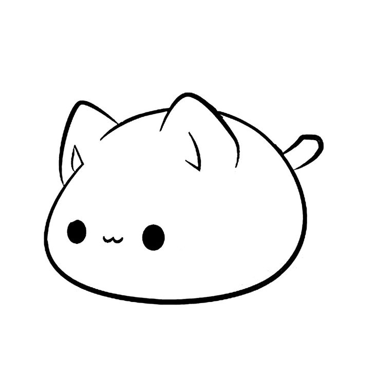 Kawaii cat coloring pages for kids teens and adults gatito para colorear dibujo gato facil tutorial de dibujo de gato