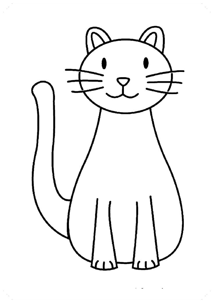 Hermosas imãgenes de gatos pa colore pa que los mãs chicos se puedan divertir pintando a â easy coloring pages kids printable coloring pages cat template