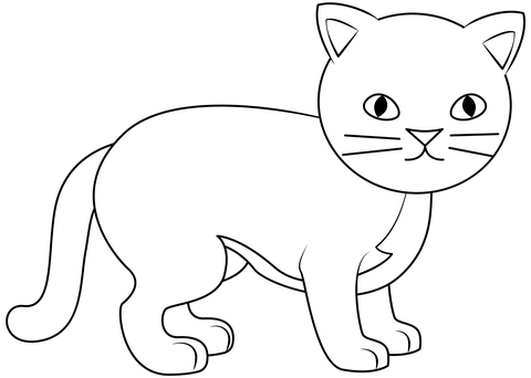 Cat coloring page free printable coloring pages