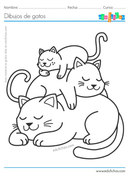 Dibujos de gatos para colorear imprimir imãgen de gatosãpdfã gatito para colorear dibujos de gatos pãginas para colorear lindas