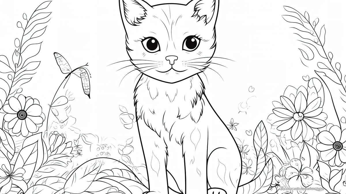 Fondo dibujos para colorear de gatos imprimibl para niãos pequeãos fondo gatito para colorear imagen gatito gato imagen de fondo para dcarga gratuita
