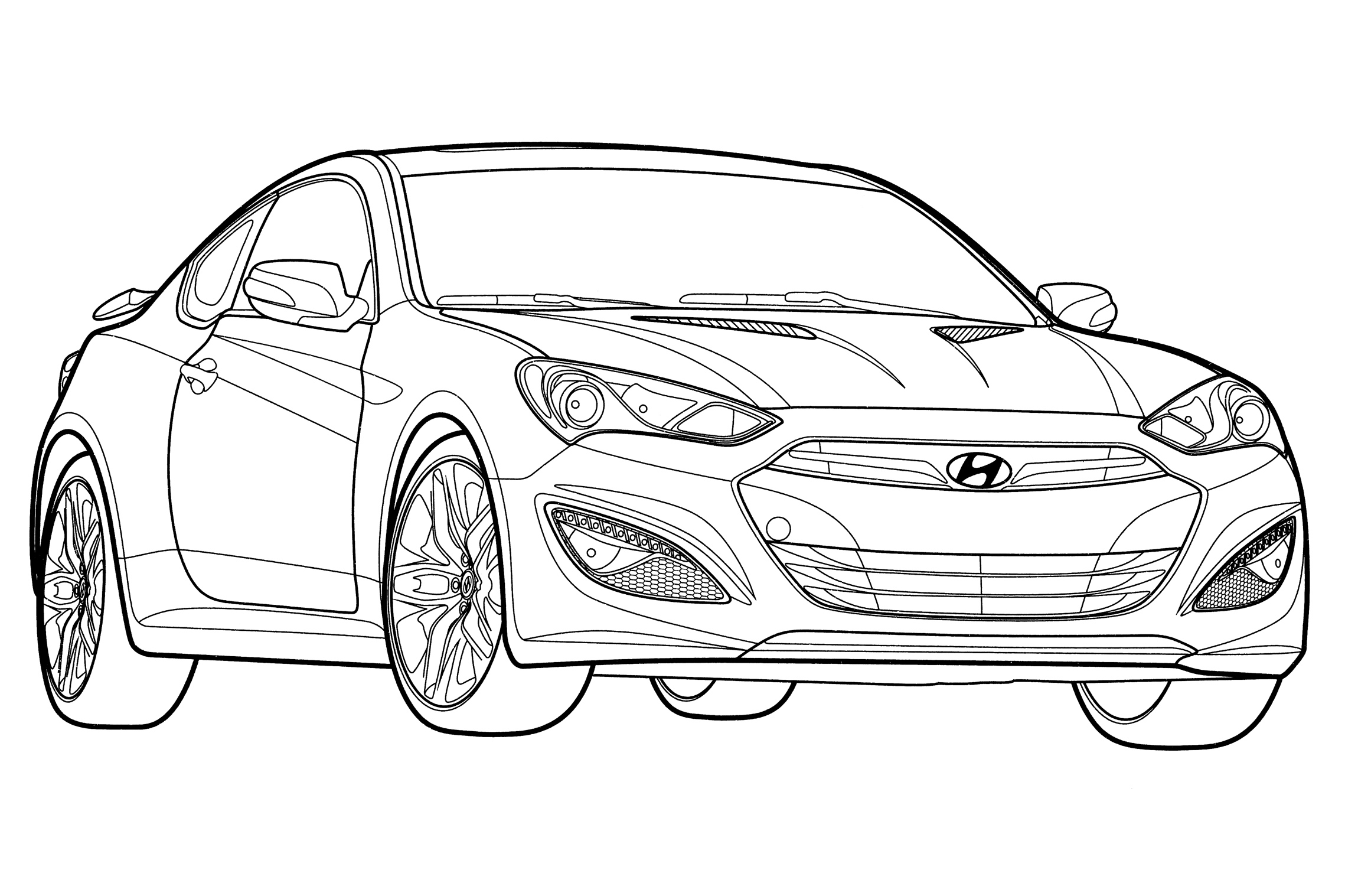 Hyundai genesis coupe coloring page