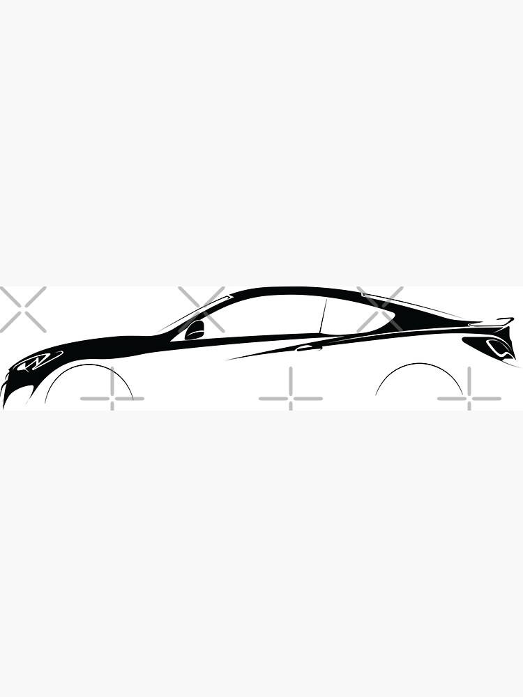 Hyundai genesis coupe silhouette magnet for sale by in