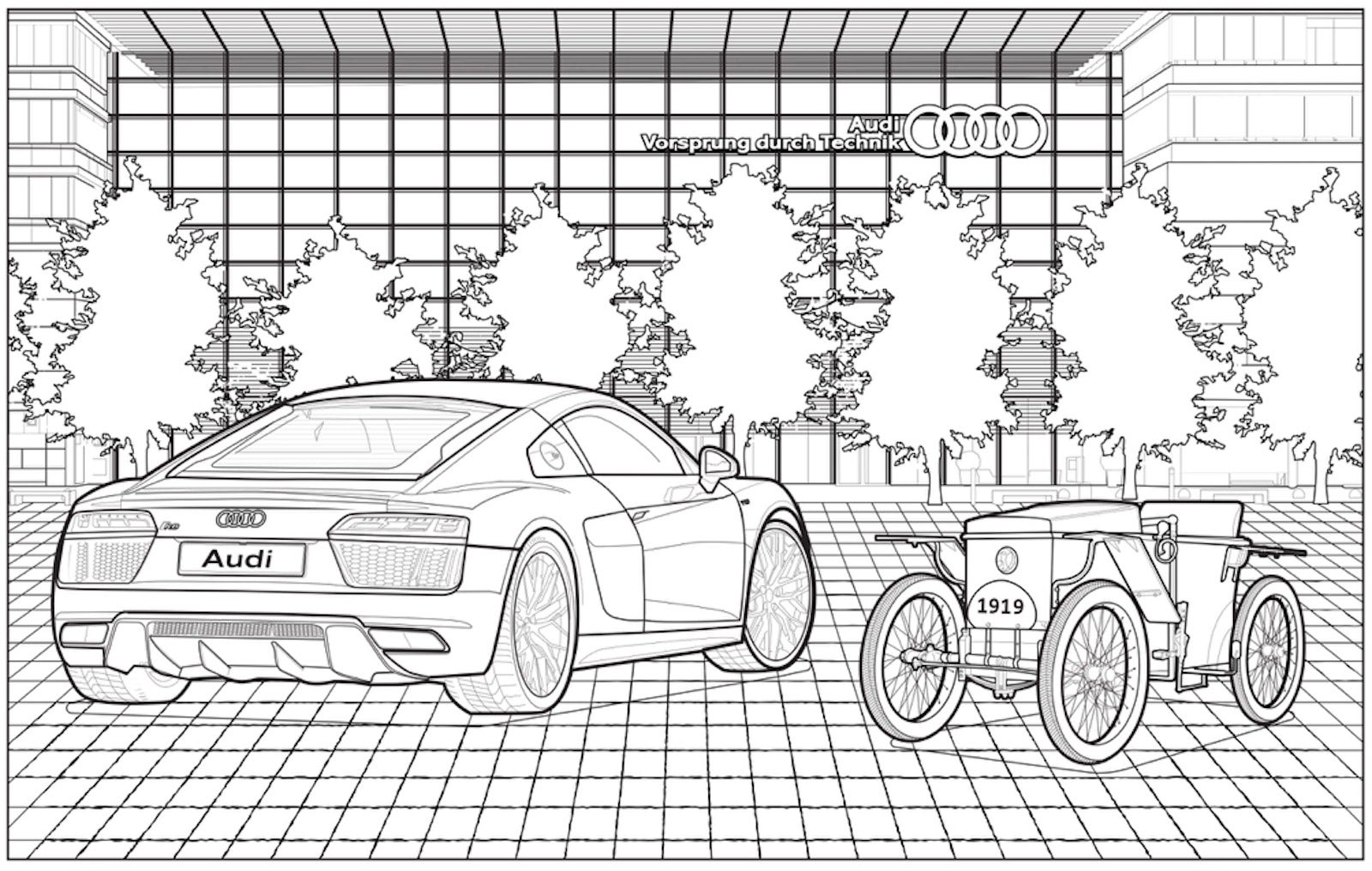 Audis free coloring book helps pass time during shelter in place
