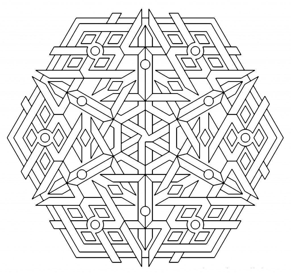 Free printable geometric coloring pages for kids
