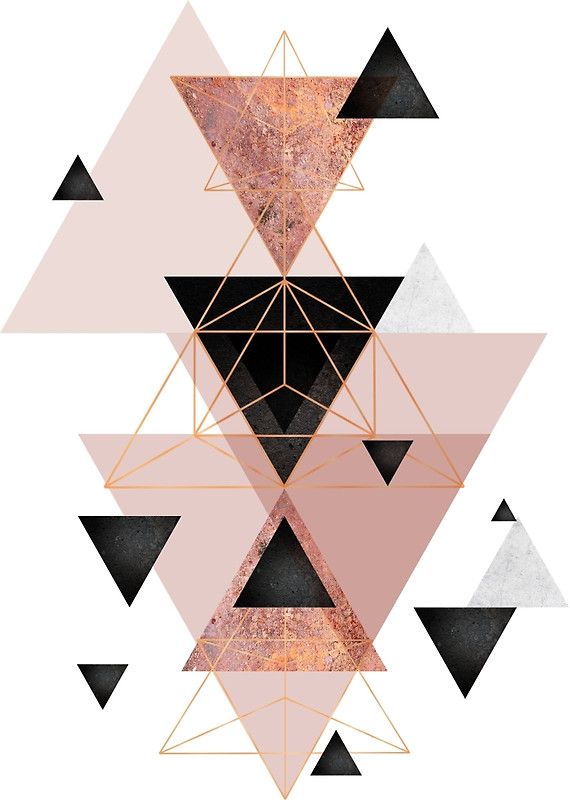 Geometric in blush and rose gold canvas print by urbanepiphany rose gold wallpaper gold wallpaper geometric triangle