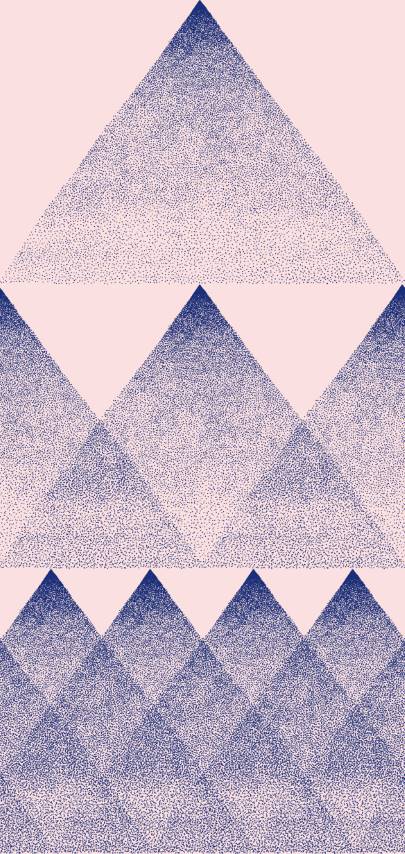 Pink blue statement geometric triangle wallpaper