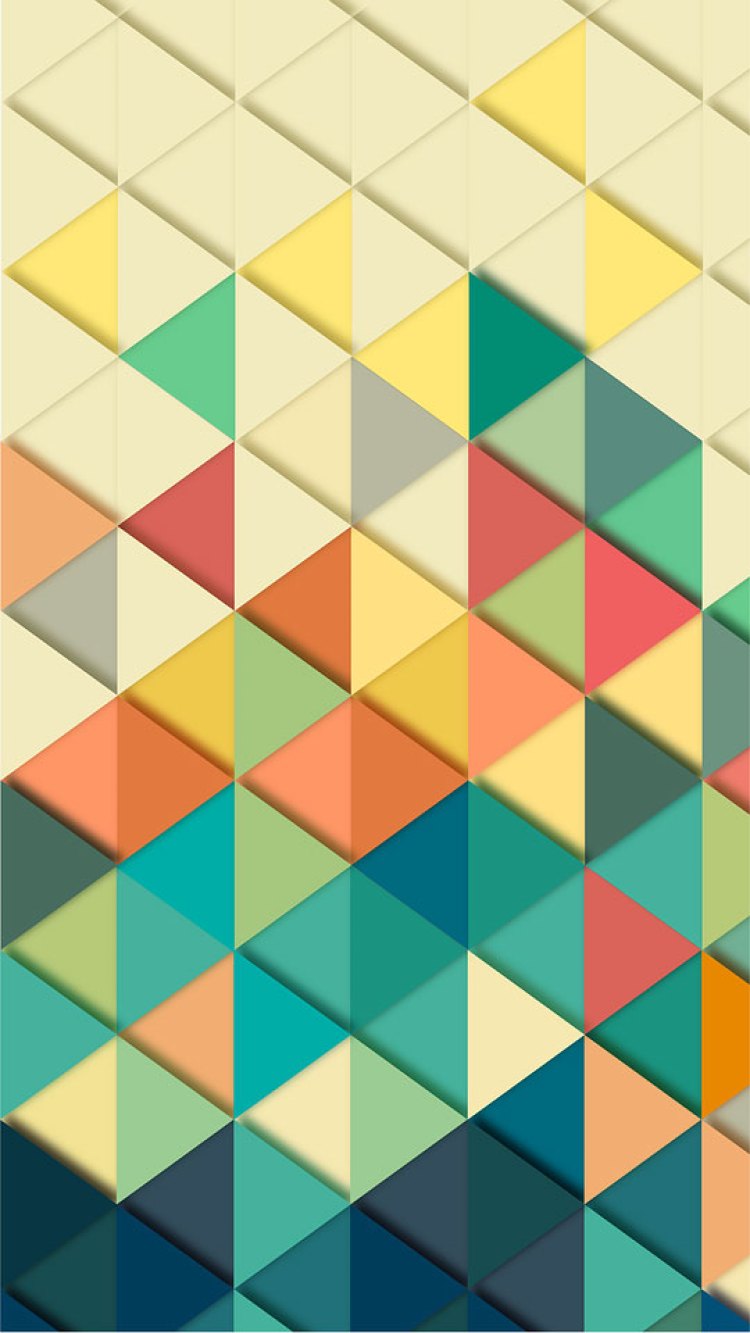Colorful geometric triangle wallpaper
