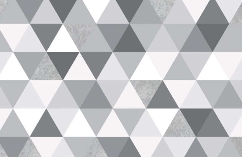 Gray geometric triangle pattern wallpaper mural