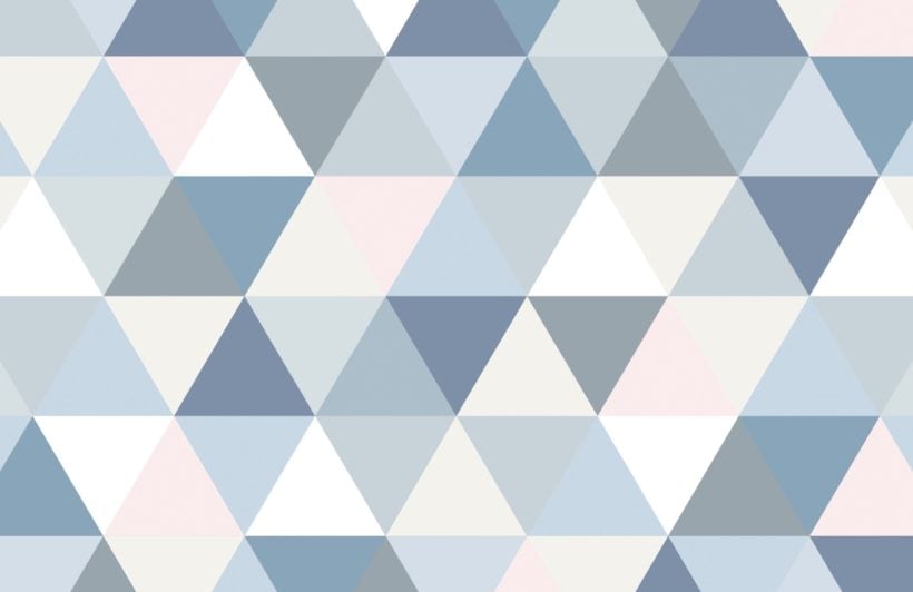 Pastel geometric triangle pattern wallpaper mural ca
