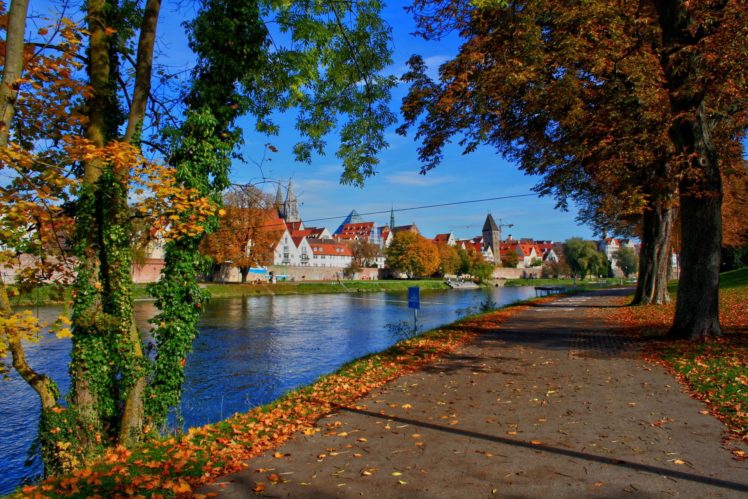 Germany city bavaria ulm autumn river wallpapers hd desktop and mobile backgrounds