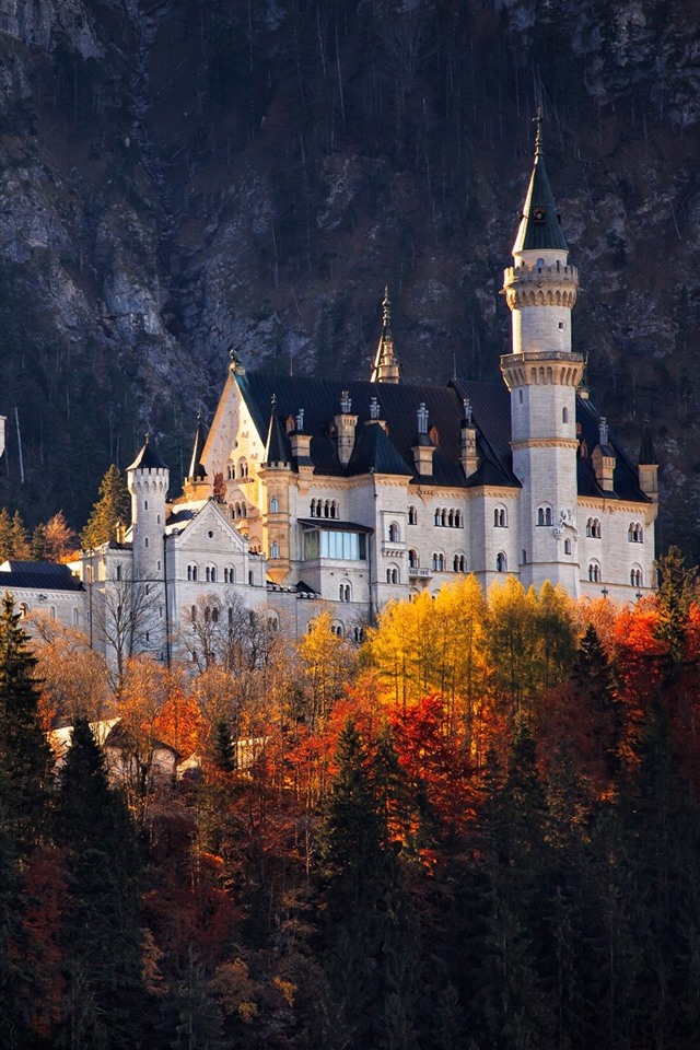 Castle trees autumn germany x iphone s wallpaper background picture image
