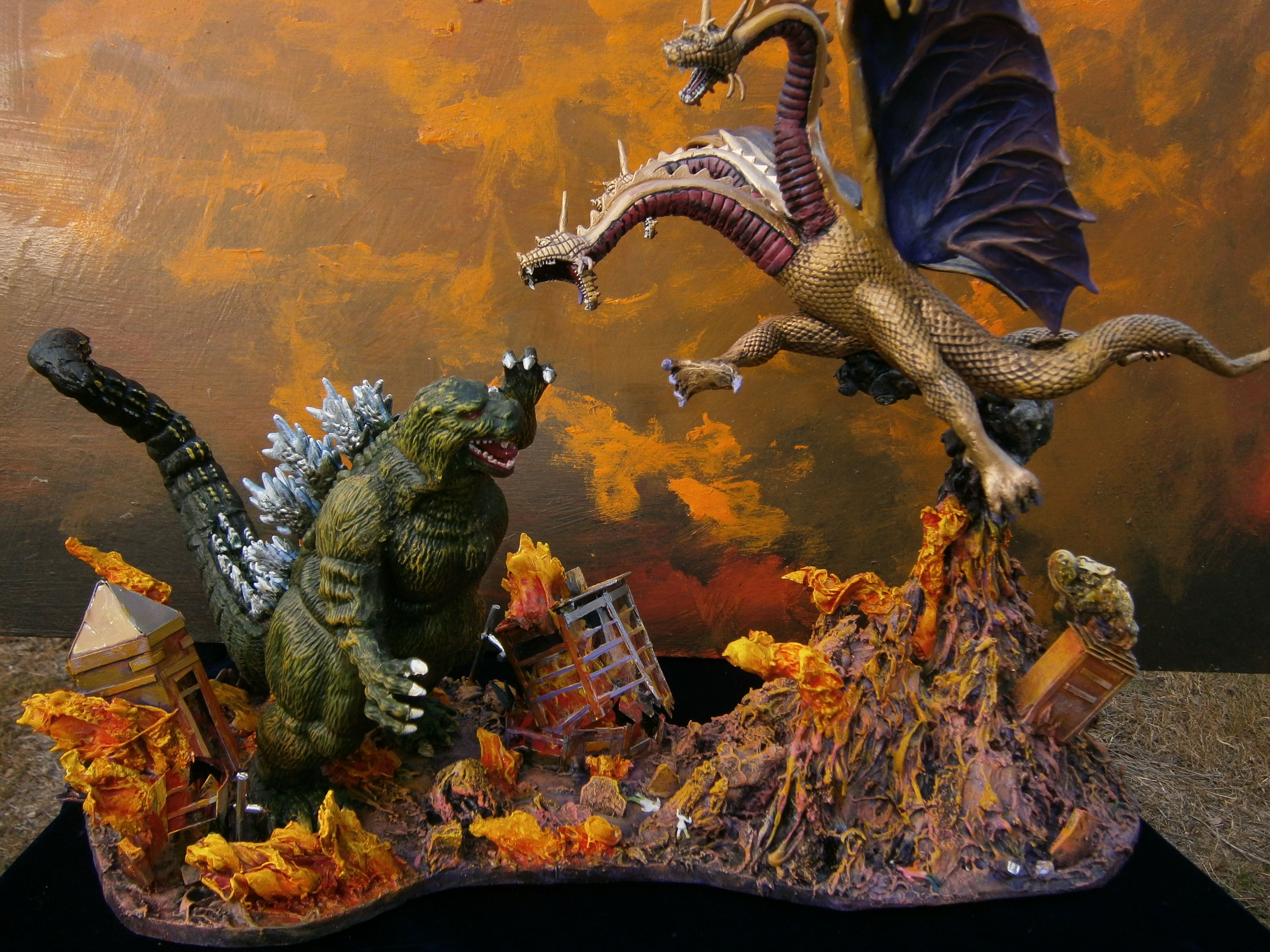 K godzilla vs king ghidorah papers background images