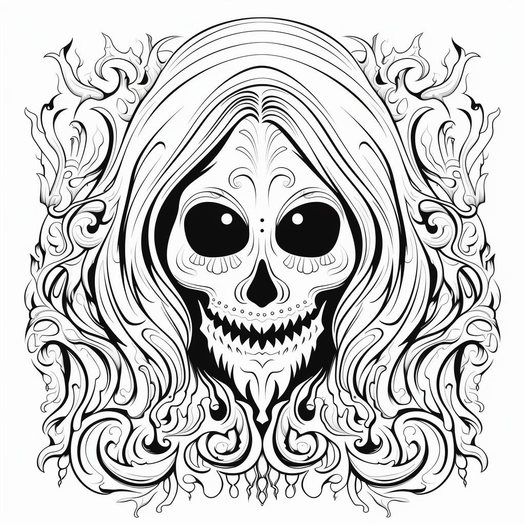 Ghost face coloring pages