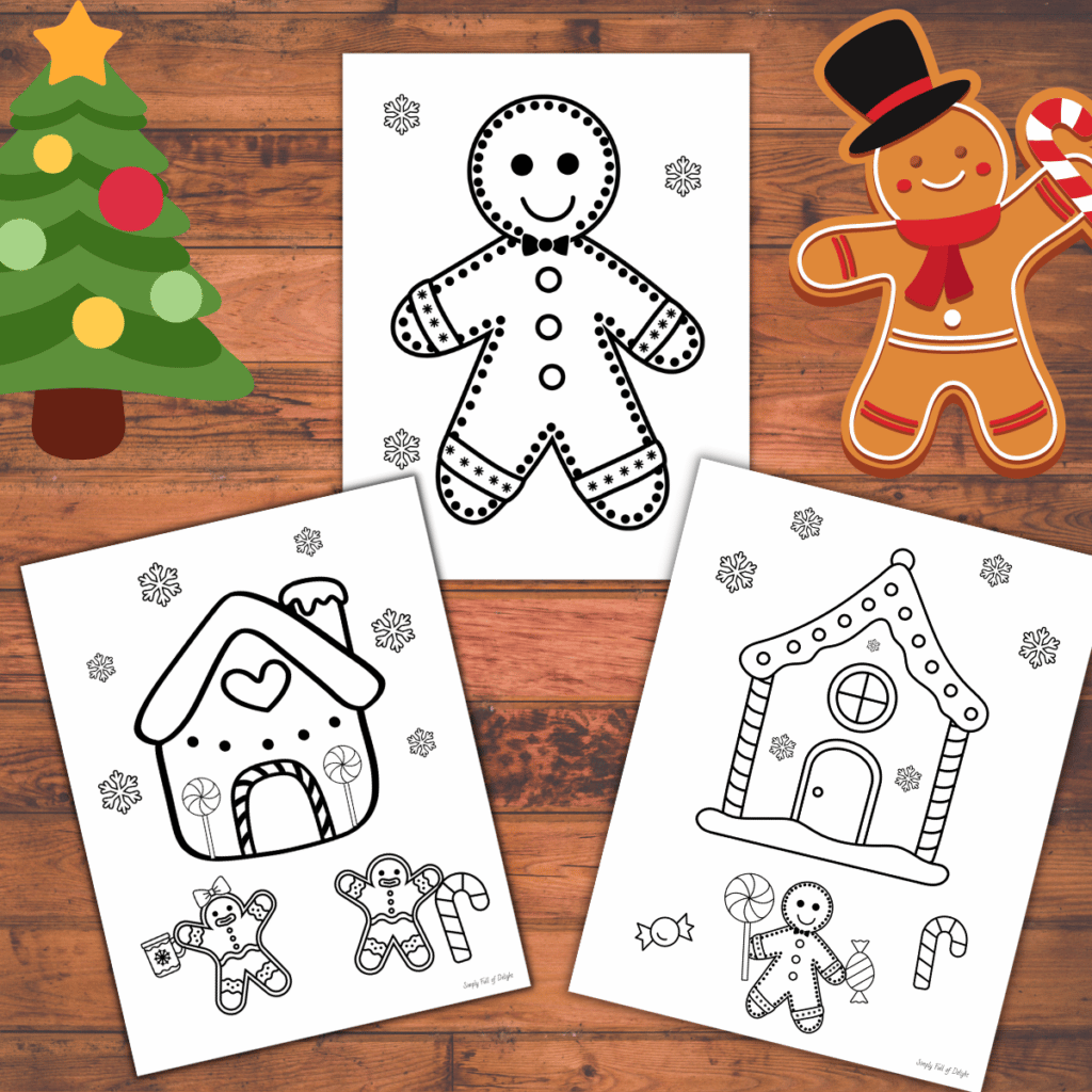 Cute gingerbread man coloring pages free printable