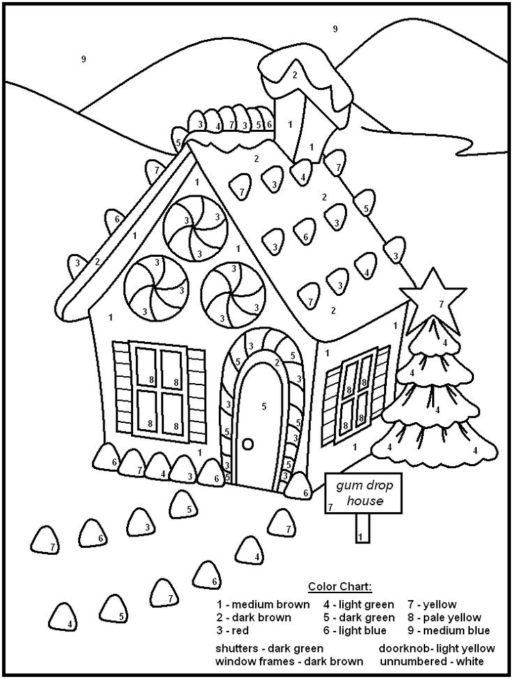 Free printable christmas gingerbread color by number christmas color by number christmas coloring pages christmas colors