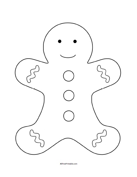 Gingerbread man coloring page â free printable