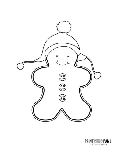 Gingerbread man coloring pages blank decorated printables for easy crafting learning fun at