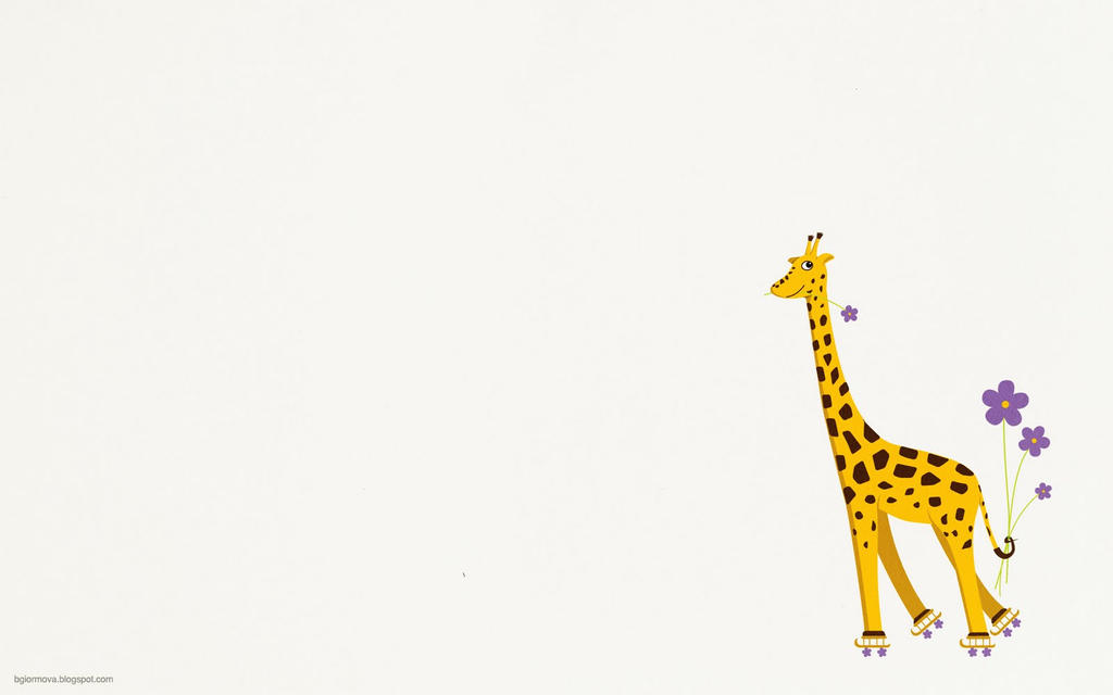Funny skating giraffe desktop wallpaper by azzza on
