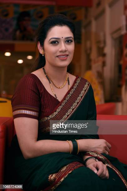 Indian tv actor girija oak during an exclusive interview with ht news photo