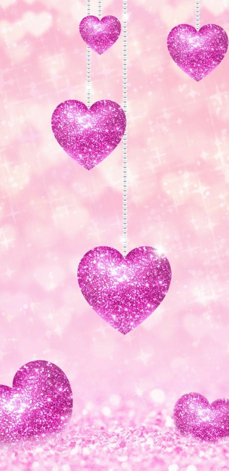 Glitter pink wallpaper for girl