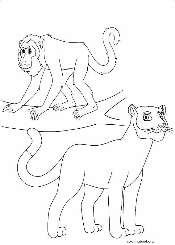 Go diego go coloring page