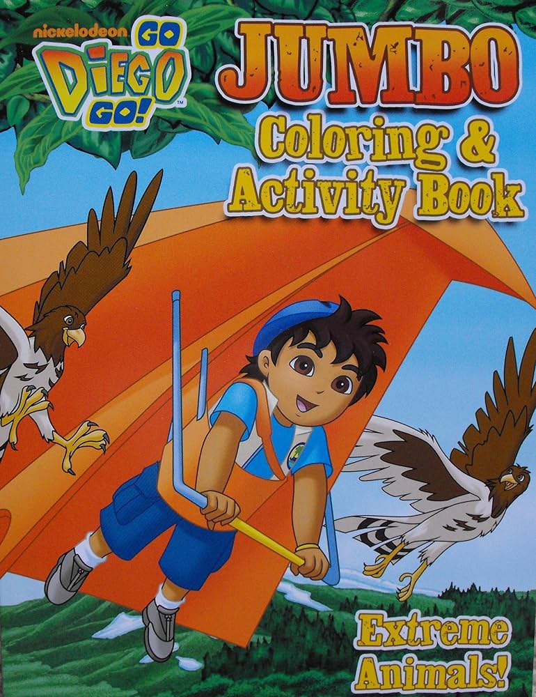 Go diego go page coloring and activity book extreme animals toys games