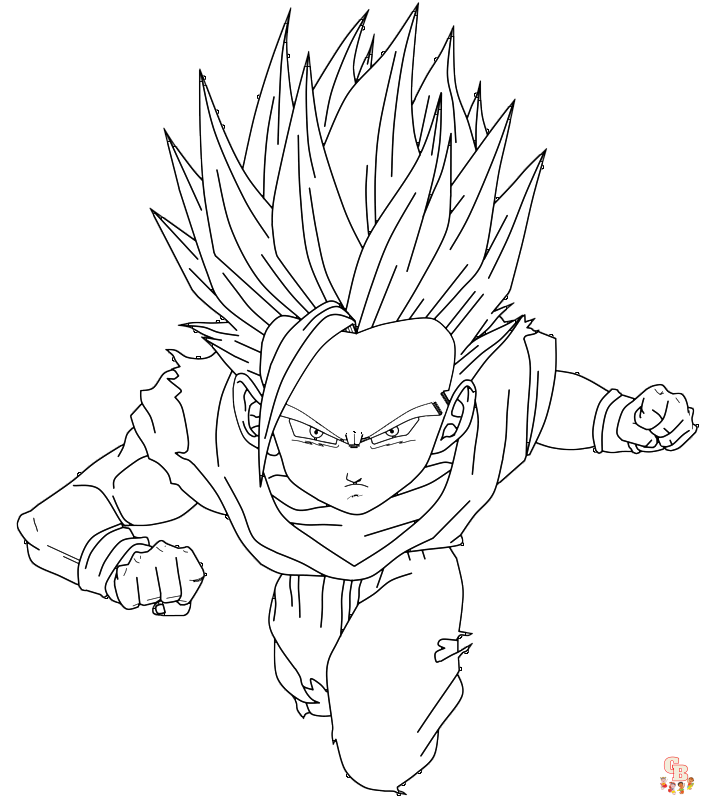 Ssj gohan coloring pages printable for free download