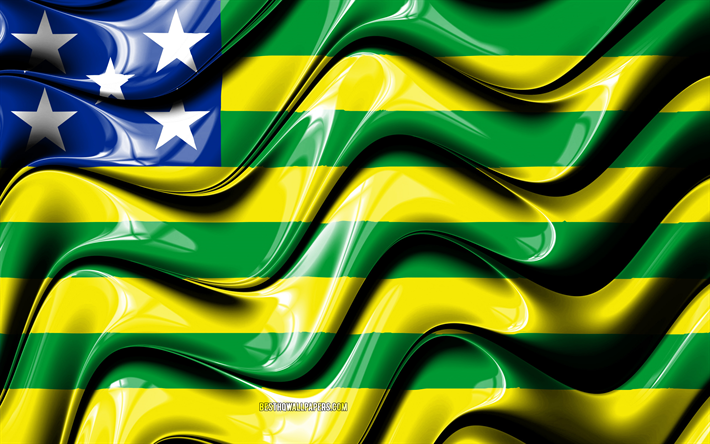 Download wallpapers goias flag k states of brazil administrative districts flag of goias d art goias brazilian states goias d flag brazil south america for desktop free pictures for desktop free