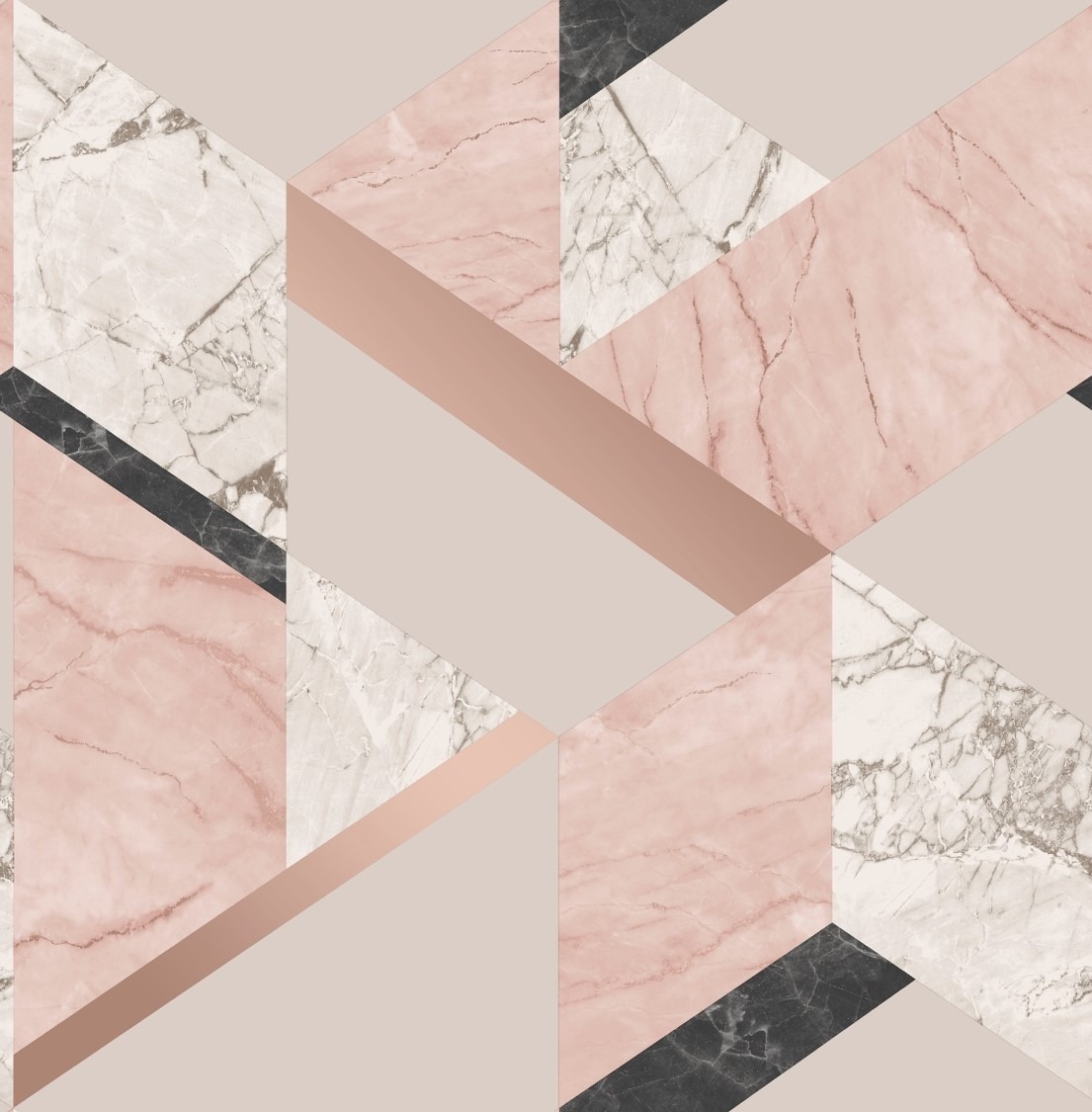 Rose gold marblesque geometric marble wallpaper fd wallpaper sales