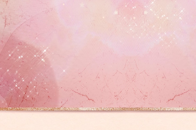 Free vector pink aesthetic marble golden sparkly background