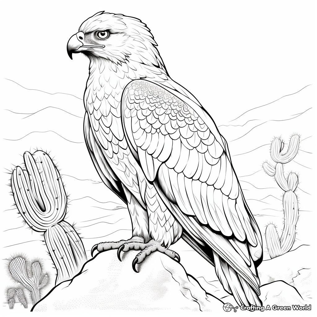 Golden eagle coloring pages